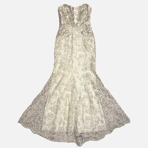 Marchesa Notte strapless sweetheart neckline mermaid style gown NWT size 6